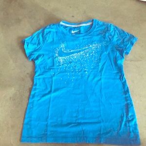 blue nike shirt